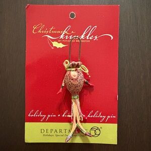 Department 56 Christmas Krinkles Holiday Pin